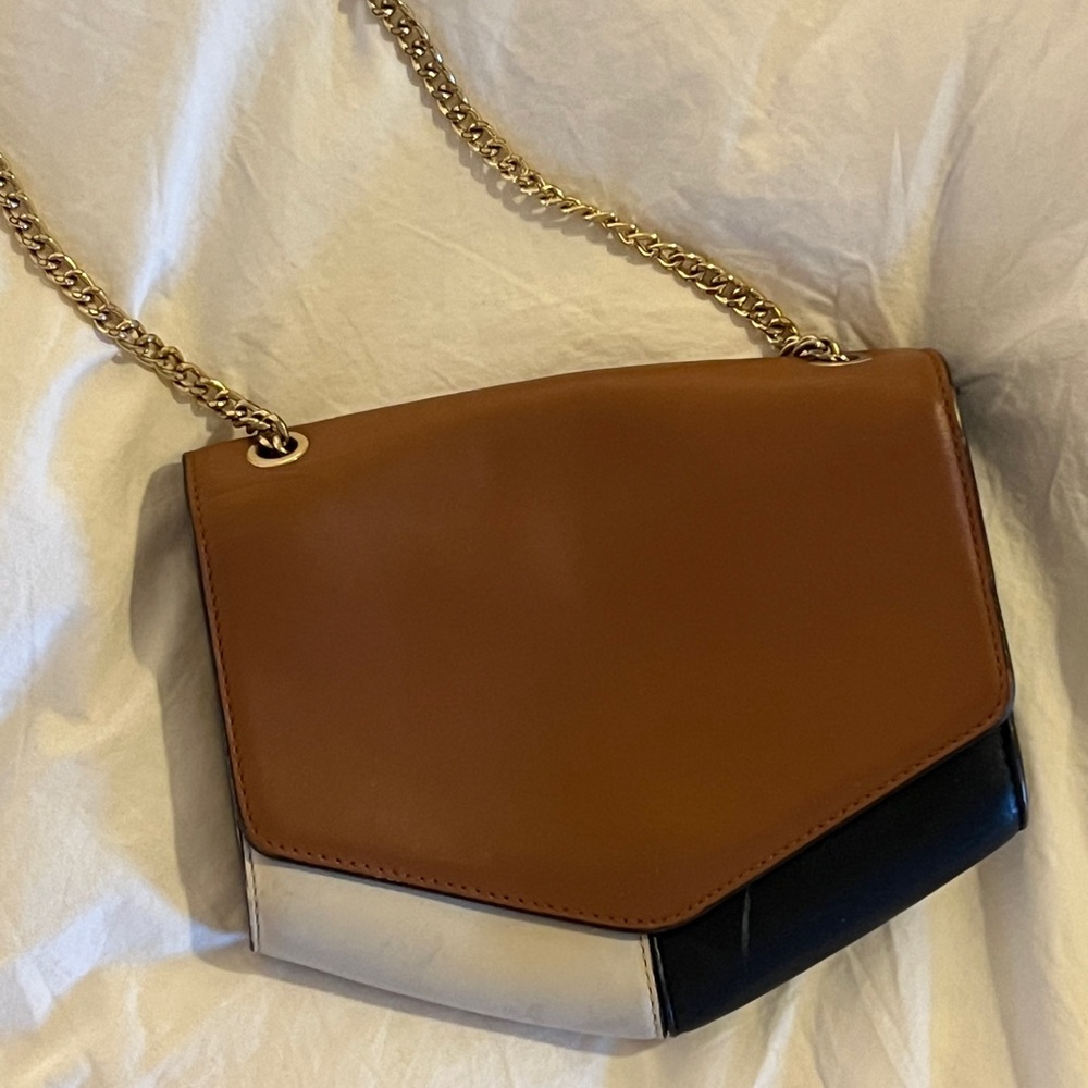 Sandro Crossbody Leather Tricolor Lou Colorblock Bag